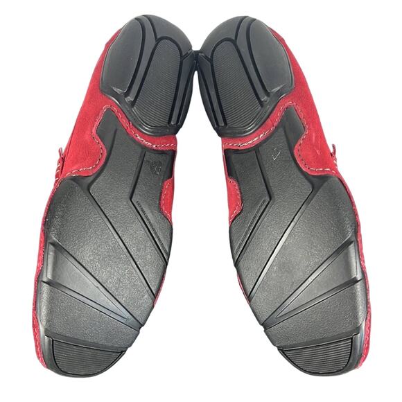 Kenneth Cole Men's Red Suede Loafers Black Rubber Sole Size 9 NWOB Dopamine - Picture 5 of 9